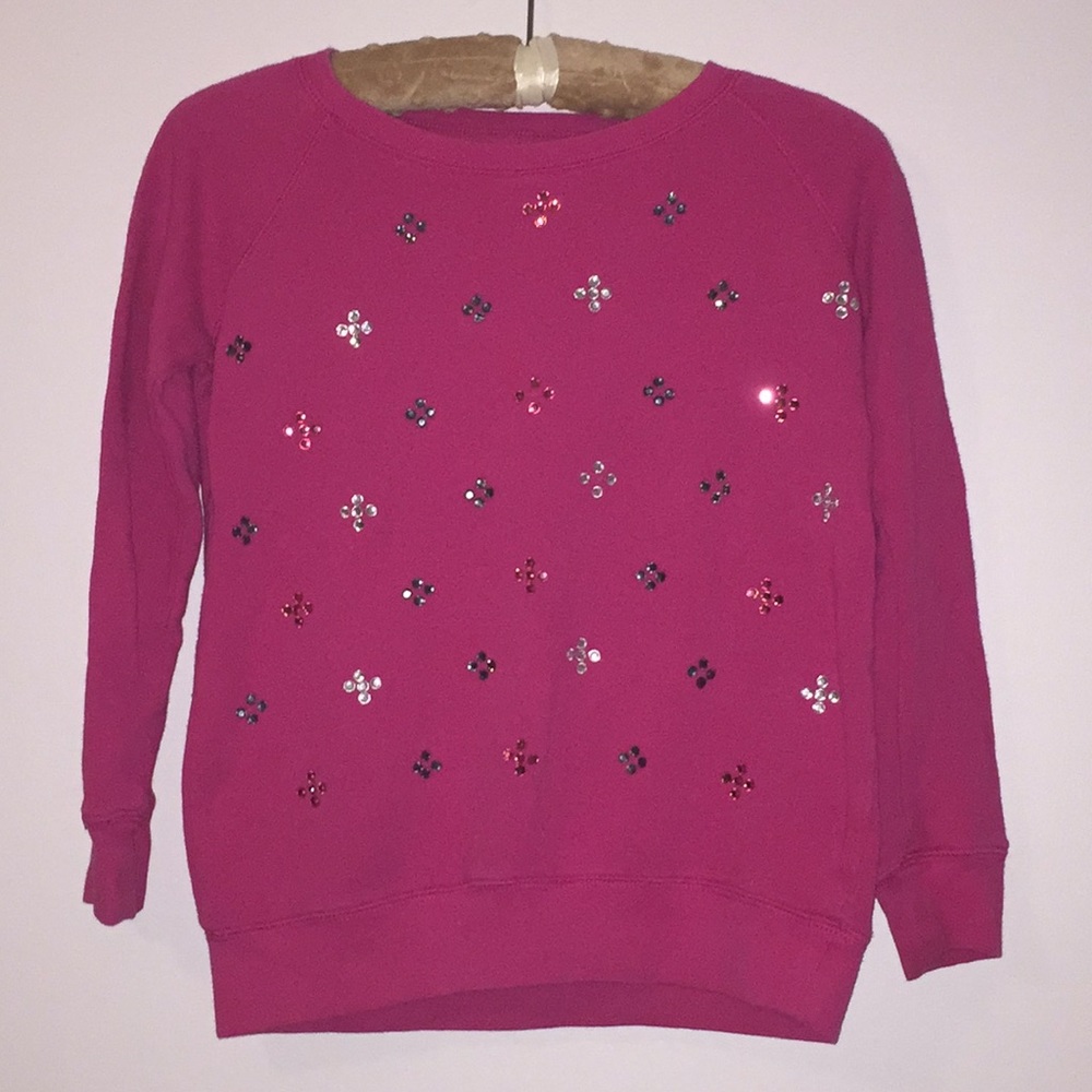 Hot pink jewel long sleeve shirt